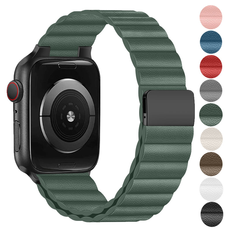 Milanese Loop Magnetic - Correa de cuero para Apple watch,
