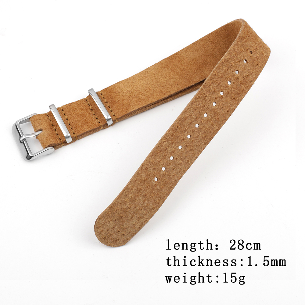 Correa de cuero genuino de gam - Suede Strap Watch reseña y precio