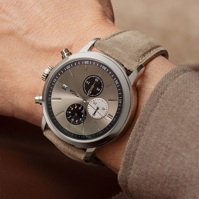CILOA - Reloj cronógrafo para  - Suede Strap Watch reseña y precio